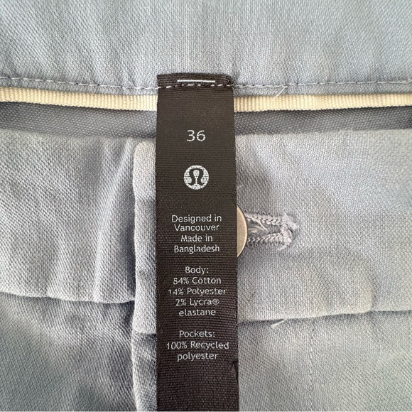 Lululemon | Commission Classic-Fit Short 9” Oxford | Sz 36 | Light Blue | EUC - Picture 2 of 5